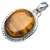 Ceylonmine- Precious 6.25 Ct. Original Certified Tiger Stone Tiger's Eye Adjustable Gold Plated Pendant Lab Certified & Effective Stone Pendant For Unisex