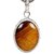 Ceylonmine- Lab Certified Semi- Precious Stone Tiger's Eye 6.25 Ratti Stone Pendant In Silver/White Gold Plated Effective Stone Tiger's Eye Pendant For Unisex