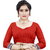 Aurima Womens Cotton Silk Designer Saree With Golden Applique Border And Designer Laria