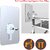 Online Mantra Nail-Free Wall Hook Waterproof Self Adhesive Screw Nails (12 Mm, Transparent) - Pack Of 6 Pieces