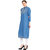 Rocca Women's Embroidered Straight Fit Denim Kurta