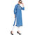 Rocca Women's Embroidered Straight Fit Denim Kurta