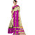 Aurima Womens Kashmiri Silk Cotton Designer Saree with Golden Applique Border and Designer Laria