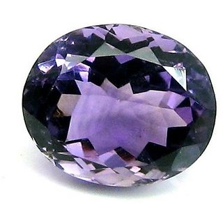                       CEYLONMINE Purple Amethyst stone unheated & untreated Amethyst gemstone 8.25 ratti for unisex                                              