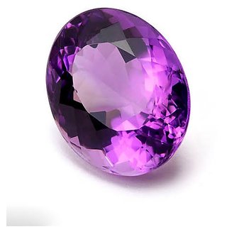                       CEYLONMINE 8.25 ratti Purple Amethyst gemstone natural & lab certified jamuniya stone for astrological purpose                                              