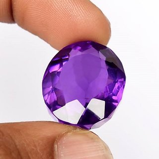                      CEYLONMINE Amethyst stone 100% original & unheated gemstone Purple jamuniya  stone semi-precious stone 7.25 ratti                                              