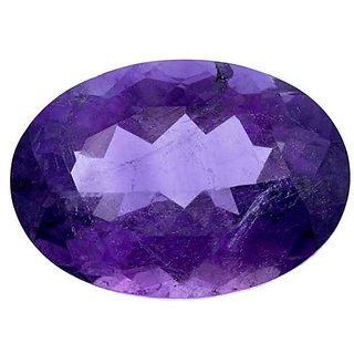                       CEYLONMINE 8.25 ratti jamuniya  gemstone natural & lab certified Amethyst stone for astrological purpose                                              