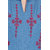 Rocca Women Embroidered Straight Fit Denim Kurti  (Light Blue)