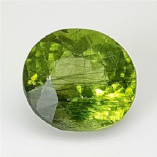                       natural Peridot stone 6.00 ratti original & lab certified gemstone green green peridot for unisex by Ceylonmine                                              