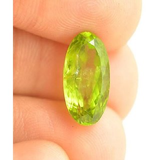                       Stone Green Peridot 6.00 Ratti Unheated Peridot Semi Precious Gems                                              