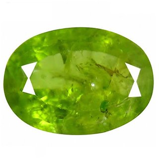                       Green Peridot stone original & unheated gemstone 7.00 ratti green peridot gemstone for unisex by Ceylonmine                                              