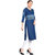Rocca Women Printed Straight Fit Denim Kurta  (Blue)