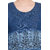 Rocca Women Printed Straight Fit Denim Kurta  (Blue)