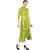 Rocca Women Printed Flared Rayon Kurta  (Green)