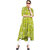 Rocca Women Printed Flared Rayon Kurta  (Green)