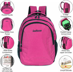 Medium 25 L Laptop Backpack SCHOOL BACKPACK FOR GIRLS  COLLEGE BAG   TUITION BAG Pink