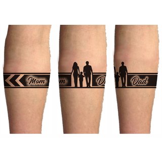 Buy Voorkoms Mom Dad Hand Tribal Tattoo Two Design In Combo Hand Band 02 Size 11x6 Cm Online Get 74 Off