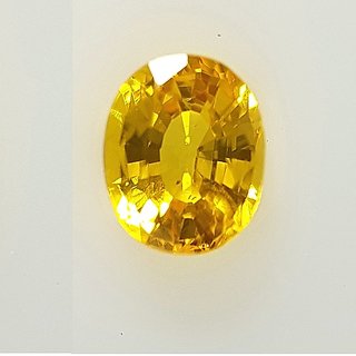                       Yellow Sapphire Stone Unheated Untreated Pushkaraj Gemstone 9.25 Ratti For                                              