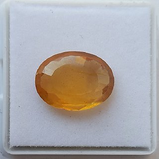 Ceylonmine 7.5 ratti Yellow Sapphire stone original & precious stone green pushkaraj for astrological purpose