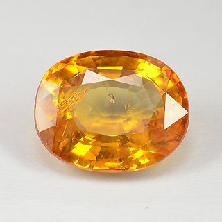                       Yellow Sapphire Stone Unheated Untreated Pushkaraj Gemstone 9.25 Ratti For                                              