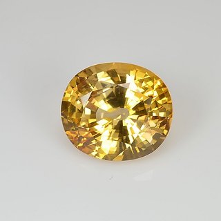 natural Yellow Sapphire stone 9.00 ratti original & lab certified gemstone green pushkaraj for unisex by Ceylonmine