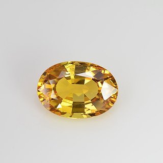                       Ceylonmine 6.5 ratti green pushkaraj gemstone original & natural Yellow Sapphire stone for unisex                                              