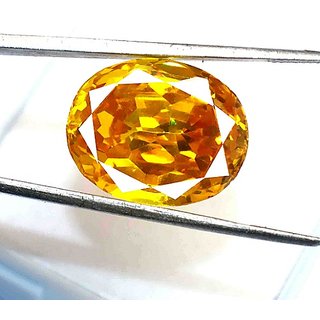                       natural Yellow Sapphire stone 9.00 ratti original & lab certified gemstone green pushkaraj for unisex by Ceylonmine                                              
