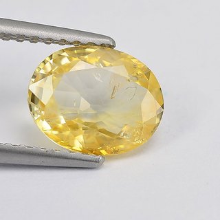                       9.25 Ratti Yellow Sapphire Gemstone Natural Pushkaraj Stone                                              