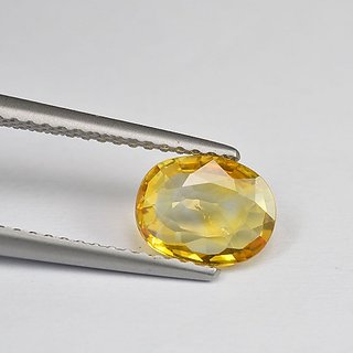                       CEYLONMINE yellow sapphire gemstone 7.5 ratti original & unheated stone push raja for astrological purpose                                              