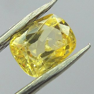                       natural Yellow Sapphire stone 9.00 ratti original & lab certified gemstone green pushkaraj for unisex by Ceylonmine                                              