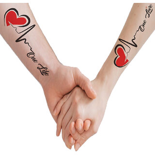 Buy voorkoms Love Heart Line Body Temporary Tattoo Waterproof For Girls Men  Women V297 Online  Get 68 Off