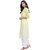 Rocca Women Cotton Kurta and Palazzo Set (Yellow, White)