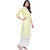 Rocca Women Cotton Kurta and Palazzo Set (Yellow, White)