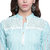 Rocca Women Cotton Kurta and Palazzo Set (Turquoise, White)