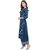 Rocca Women Printed Rayon Kurta and Palazzo Set (Blue)