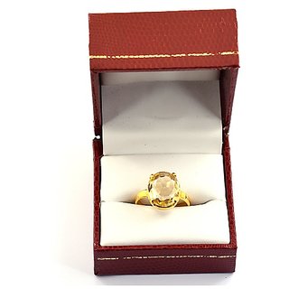                       CEYLONMINE original ring pushkaraj 8.25 ratti unheated Yellow Sapphire precious Ring for unisex                                              