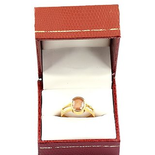                       CEYLONMINE 8.25 ratti Yellow Sapphire ring original  precious ring pila pushkaraj for astrological purpose                                              