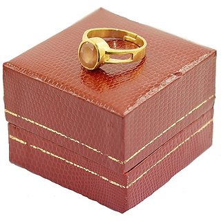                       CEYLONMINE Pila Yellow Sapphire ring original  unheated Ring 9.25 ratti pushkaraj Ring for unisex                                              