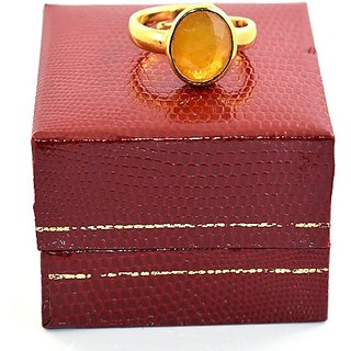 Ceylonmine 8.25 ratti Yellow Sapphire ring original  precious ring pila pushkaraj for astrological purpose