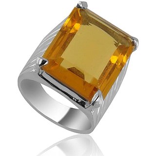                       Ceylonmine 8.25 ratti Yellow Sapphire ring original & precious ring pushkaraj for astrological purpose                                              
