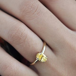                       CEYLONMINE natural Yellow Sapphire ring 8.25 ratti original  lab certified Ring pila pushkaraj for unisex                                              