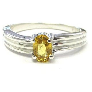                       Ceylonmine 7.25 ratti Yellow Sapphire ring original  precious ring pila pushkaraj for astrological purpose                                              