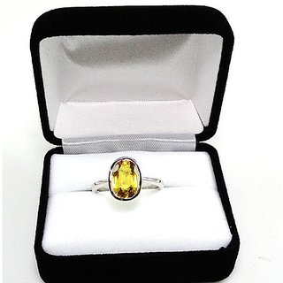                       Ceylonmine 9.00 ratti pila pushkaraj Ring original  natural Yellow Sapphire ring for unisex                                              