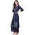 Rocca Women Printed Rayon Kurta and Palazzo Set (Blue)