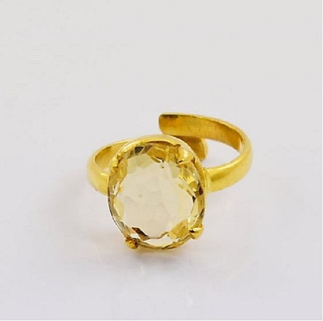 Yellow Sapphire Ring - Buy Yellow Sapphire Ring online at Best Prices in  India | Flipkart.com