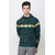 Colvyn Harris Men Full Sleeves Muffler neck Green Woolen Winter Sweater