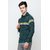 Colvyn Harris Men Full Sleeves Muffler neck Green Woolen Winter Sweater