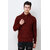 Colvyn Harris Men Full Sleeves Folding Neck Maroon Woolen Winter Sweater