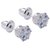 Round Crystal Studded Classic Silver Finish Fashion-full Trendy Wear Crystal Alloy Stud Earring, Plug Earring for Casuals & Occasions FFFJER562BG