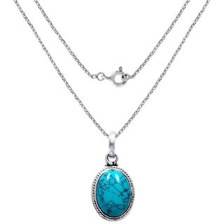                       Irani Firoza Pendant With Natural 5.25 Ratti Turquoise Stone Astrological  Lab Certified CEYLONMINE                                              